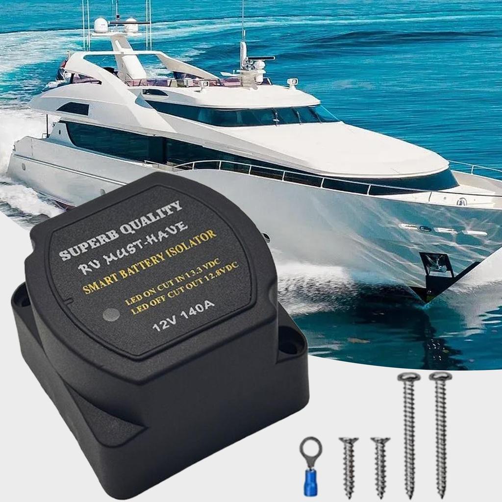 Battery Isolator 12V Marine Relay Control Preventer Stabilizer Safety Protection For Trailer Atv Automobiles Car Yachts Marine