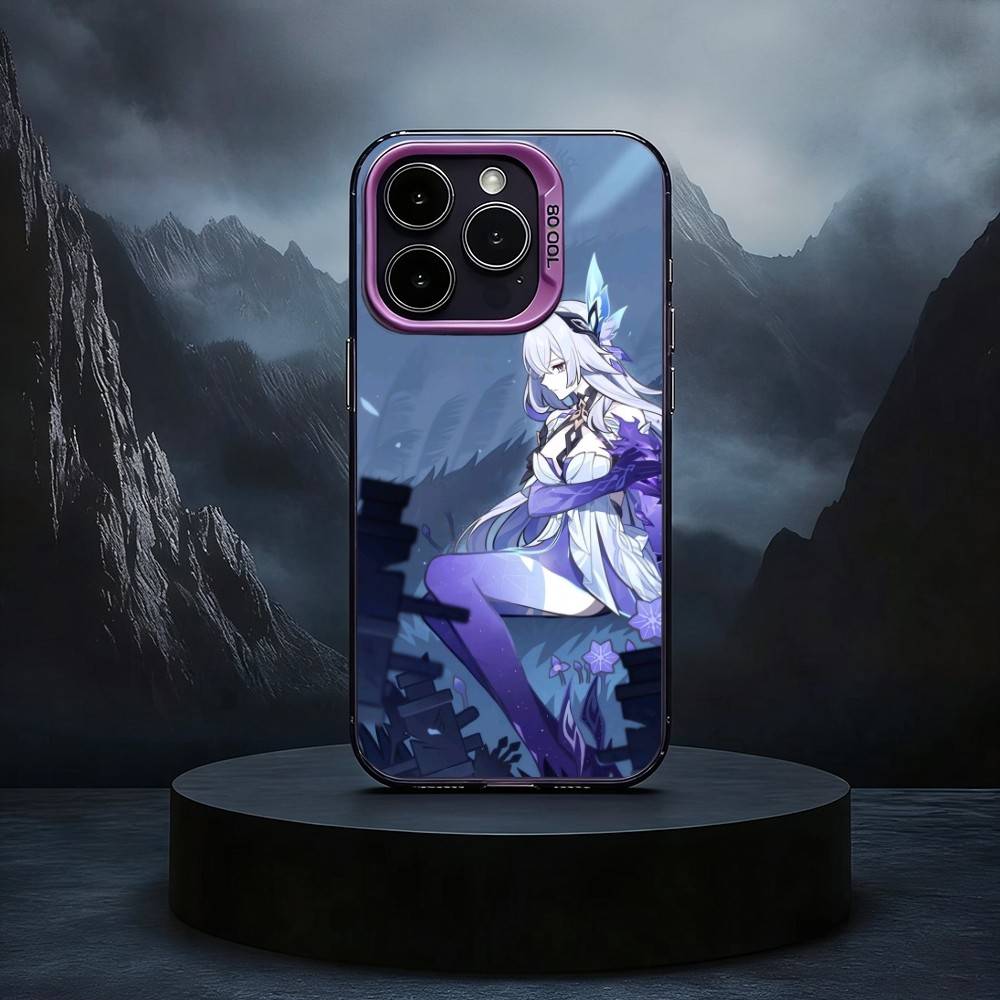 

S-Skirk G-Genshin Impact Phone Case For iPhone17,16,15,14,13,12,11 Plus,Pro Max Black Candy silver phone case iPhone16se4