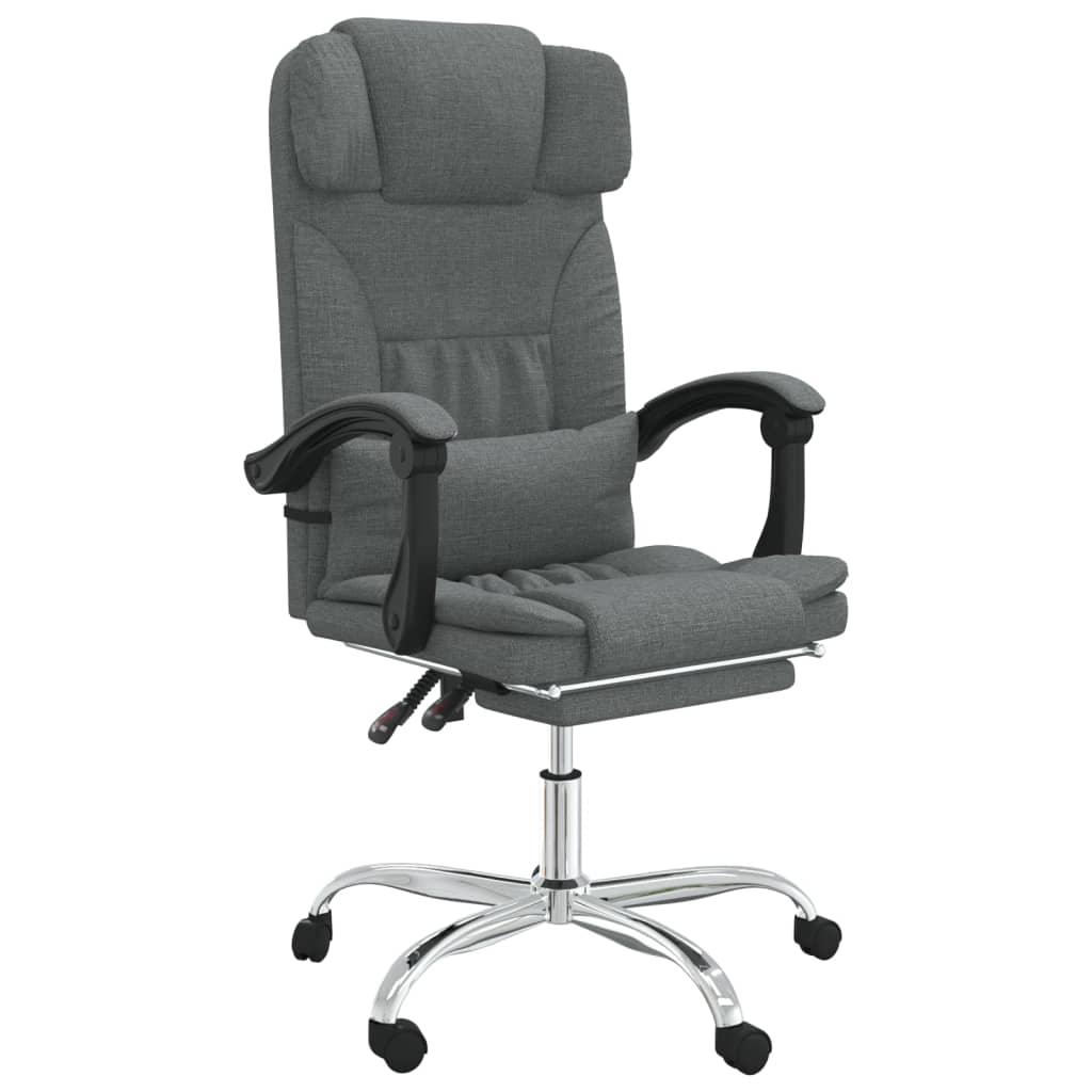 Vidaxl Foldable Massage Armchair, Dark Gray, Fabric Upholstered