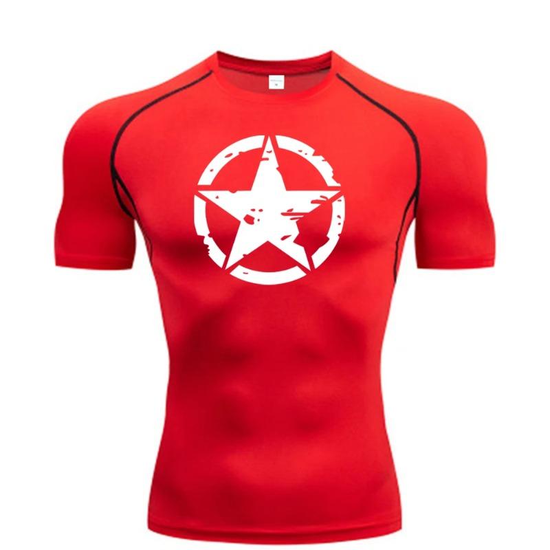 Fashion Tight-fitting T-shirt High Elasticity Quick-drying Fitness Wear Versatile Top Stretchy Moisture-Wicking Comfortable Sweat-Absorbent Jogging