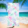 Rosa Grün Verlauf Tropischer Blumendruck Strandtuch Sandfest Pooltuch Sommer Schwimmen Outdoor Fitnessstudio Sommer Poolseite Ausrüstung