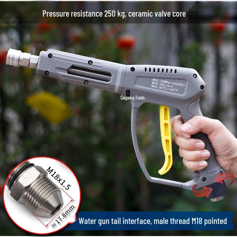 250kg Car Wash Machine: High-Pressure Water Gun Head with Anti-Tangle Ceramic Core, M14/M18/M22 280360.