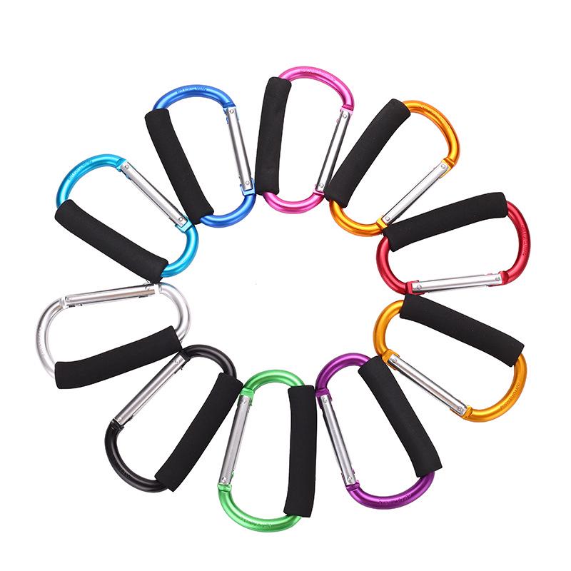 

нет. 14 Алюминиевый D-образный быстросъемный многофункциональный карабин для улицы, продуктового магазина и использования с домашними животными