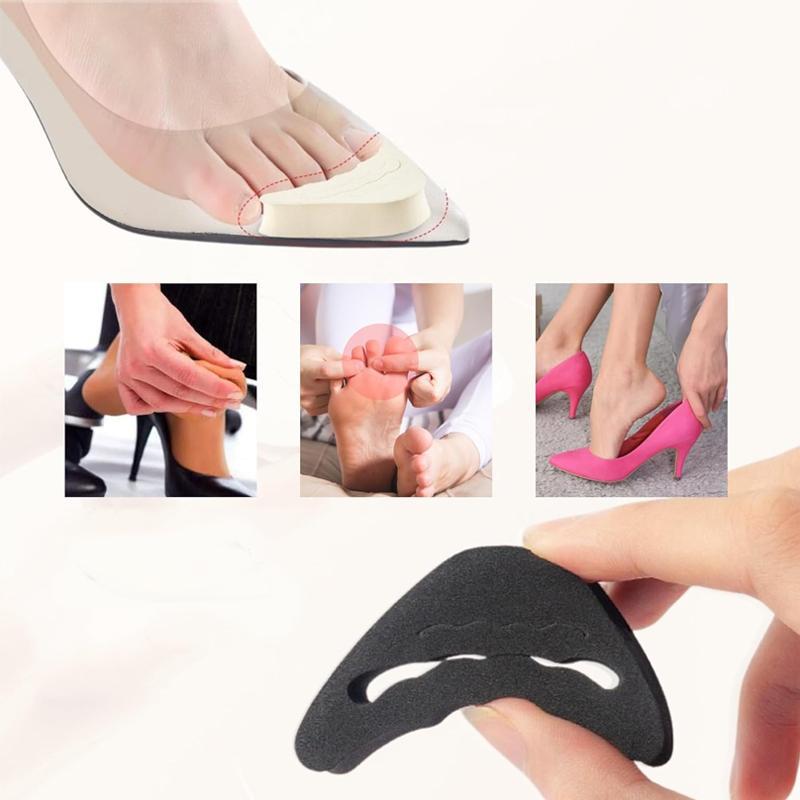 Toe Plug Soft Half Insoles Reusable Toe Sponge Filler Inserts for Shoes Adjustable Too Big Foot Brace Pads Unisex Shoe Inserts