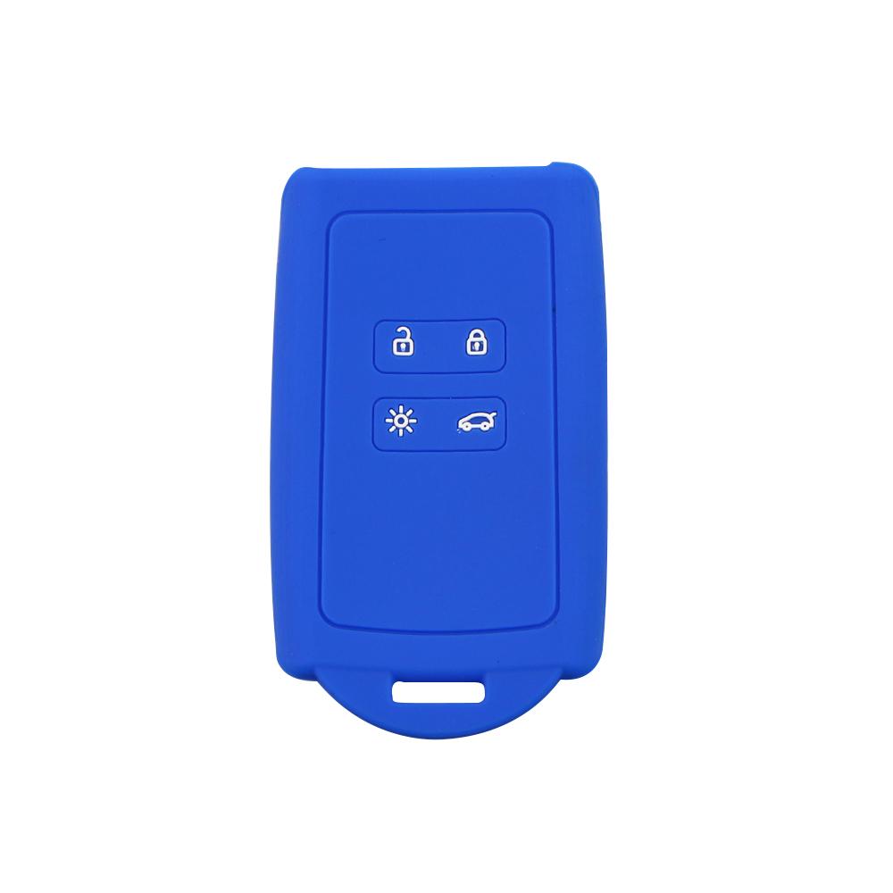 Silicone Car Key Cover Set Fit for Renault Koleos Kadjar Megan 2016-2020 for Samsung QM6 Remote Key Holder Protector Case