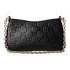 Gucci GG Emblem Logo Embossed Pebbled Leather Mini Crossbody Bag Women bags Black 815278-AAEEM-1000
