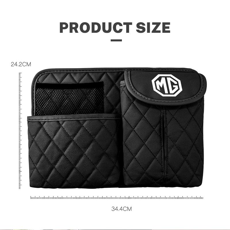 Car Logo Seat Back Storage Bag Organizer Box For MG ZS MG4 MG5 MG7 MG3 MG6 HS Cyberster Hector Gloster ZX GS GT ES5 ZST EZS EHS UU444