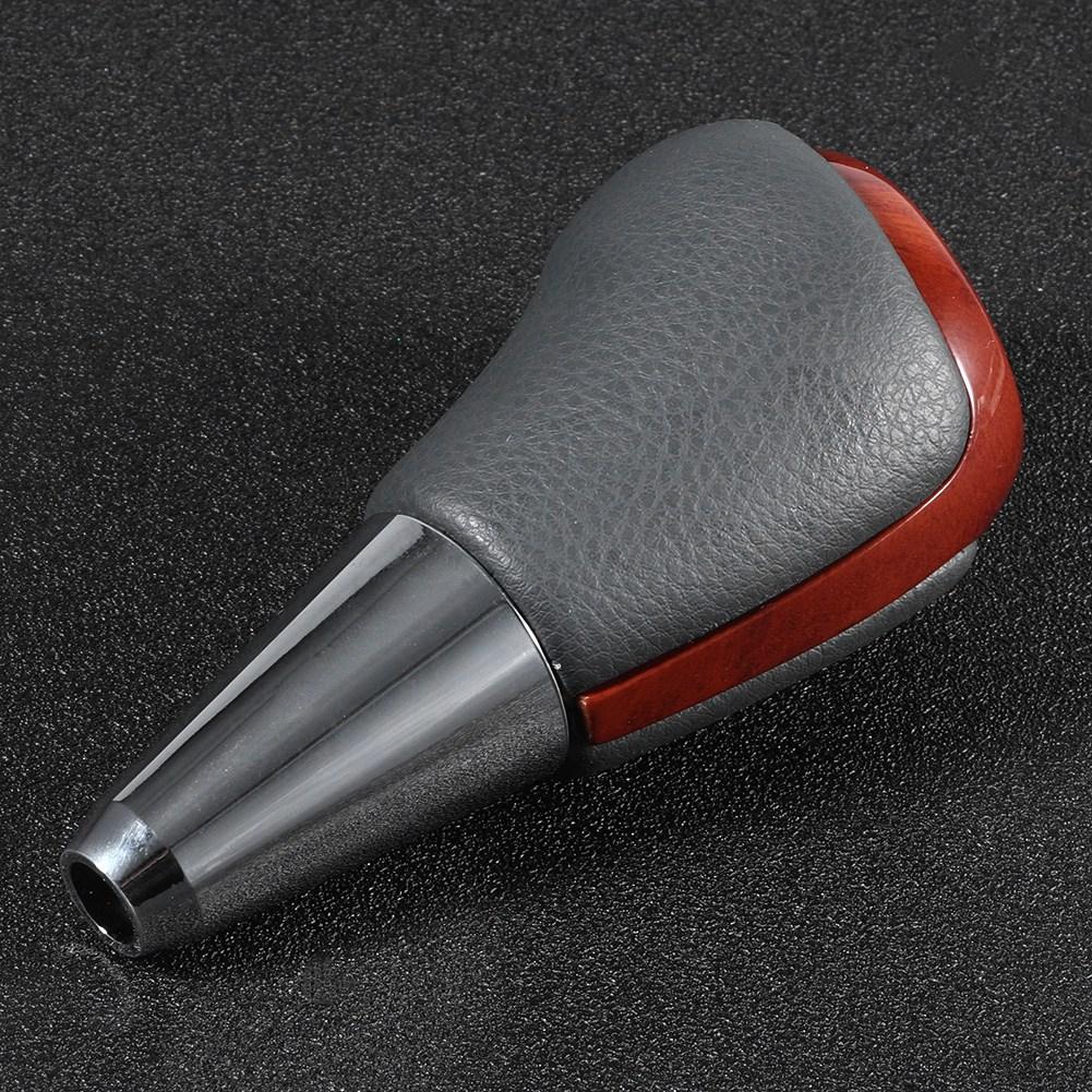 Buy Car Automatic Gear Shift Knob Gray Genuine Leather Shifter Head Fit