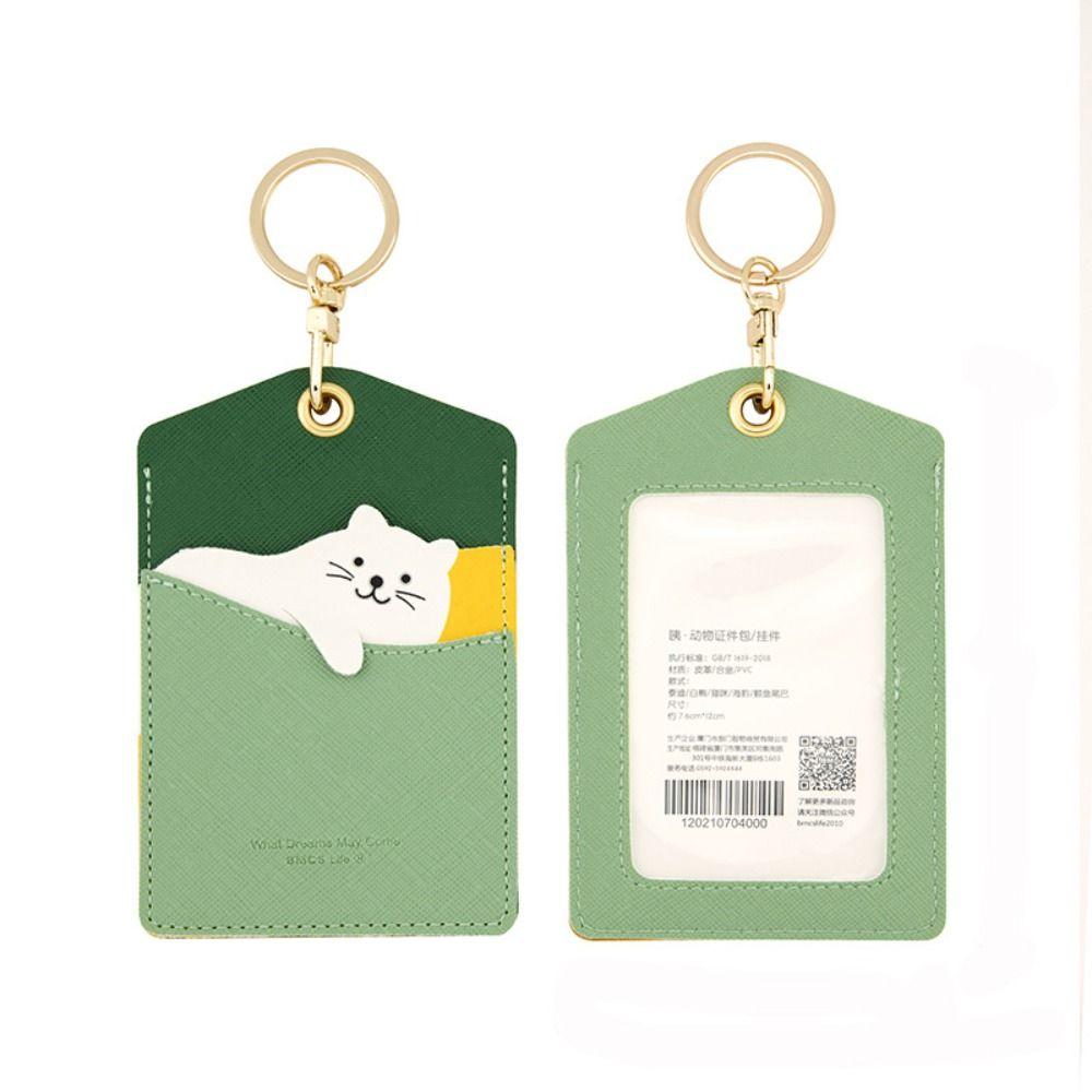 Sevimli Hayvan Kartlık PU Kimlik Koruma Kılıfı Anahtarlık İş Kartı Asansör Kartı Kolye Anahtarlık Kredi Kartı Kılıfı Paket