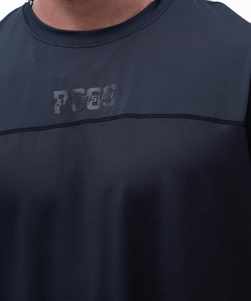 Pijikeolgameoncheu P2407 Mesh Color Block Functional Oversized Short Sleeve [Black]