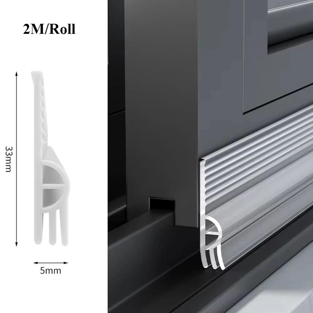 1PC 2M/78.74in TPE Sliding Window Seal Strip Self Adhesive Triple Sound Insulation Windproof Anti-Cold Weatherstrip Tape