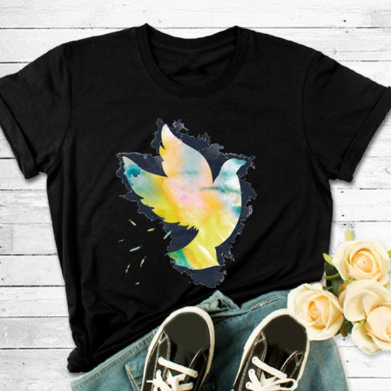 

Футболка унисекс с дизайном Peace Pigeon, дышащие моющиеся топы унисекс с короткими рукавами для повседневной жизни