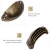 10Pcs Retro Metal Kitchen Drawer Cabinet Door Handle And Furniture Knobs Handware Cupboard Antique Brass Shell Pull Handles