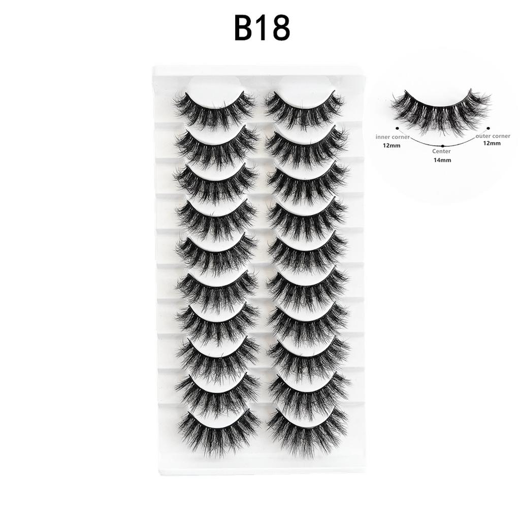 Messy Fried Hair Artificial Imitation Mink Eyelashes False Eyelashes Faux Mink Eyelashes Ten Pairs