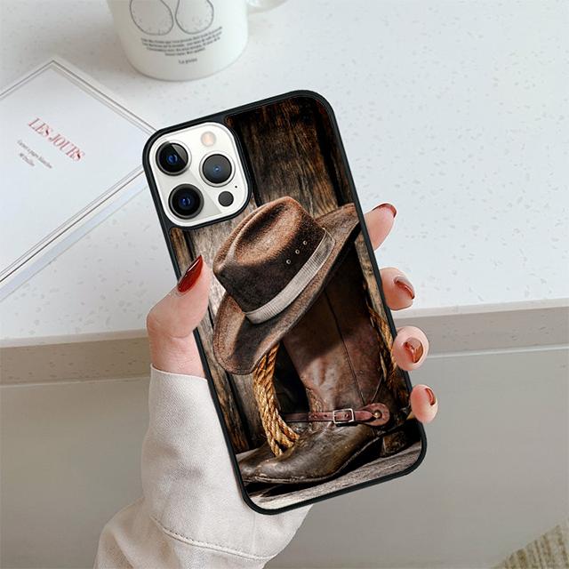 Rodeo Cowboy Lasso Phone Case For iPhone 17 Air 14 15 16 16e 13 12 Max Cover For Apple 14 15 16 16e 11 Pro Max Plus Coque