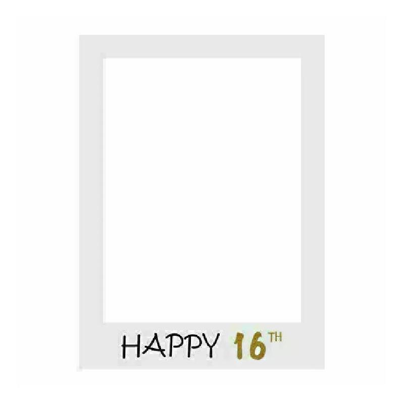 

16 Happy 18 21 30 40 50 60st Birthday Frame Photo Booth Props Paper Decor Party 16