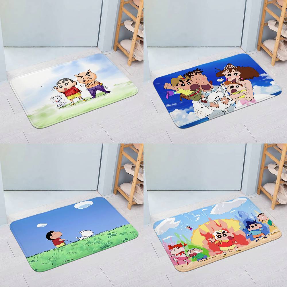 Crayon Shinchan Kawaii Floor Mats Home Laundry Rug Carpet For Living Room Decor Lounge Area Anti-slip Foot Mat Entrance Doormat