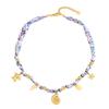 European and American style ocean series accessories necklace women's light luxury niche high-end tortoise conch summer travel necklace