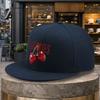 pc Cherry Print Baseball Cap Adjustable Duckbill Hat with Cherry Lightweight Flat Brim Suitable for Golf Travel Mardi Gras