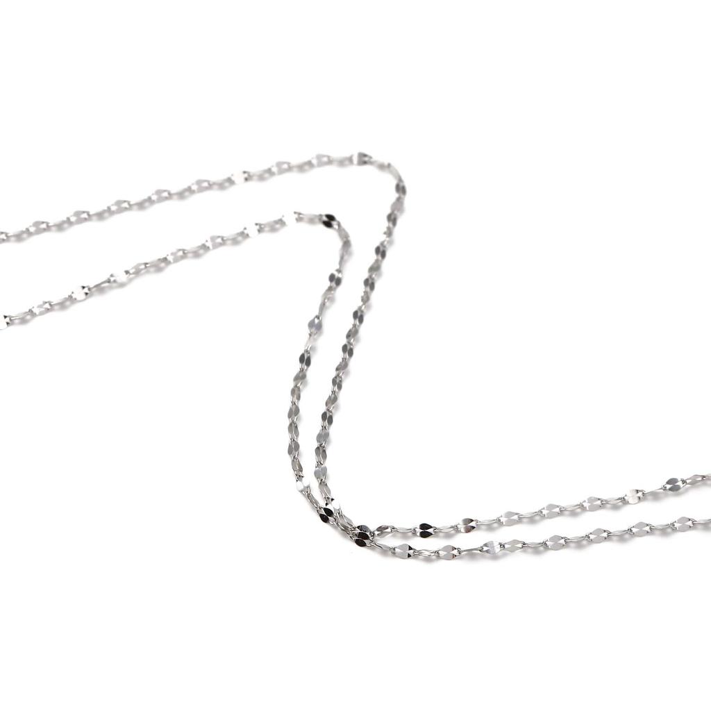 Goods Petal Necklace Platinum Pt850 [Happy Shop] Chain, 40cm, 1.2mm Wide,