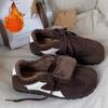 Fleece Shoes, New Warm Cotton Shoes for Women, Flat and Versatile Casual Sports Board Shoes, Fleece Shoes