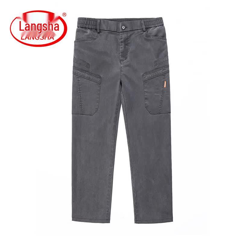 

LangSha Men s Summer Casual Multi-Pocket Cargo Pants 29
