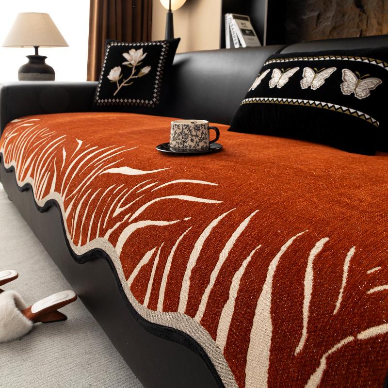 Straight row sofa cushion universal in all seasons 2025 new fixed non-slip seat cushion light luxury high-end special-shaped sofa cover