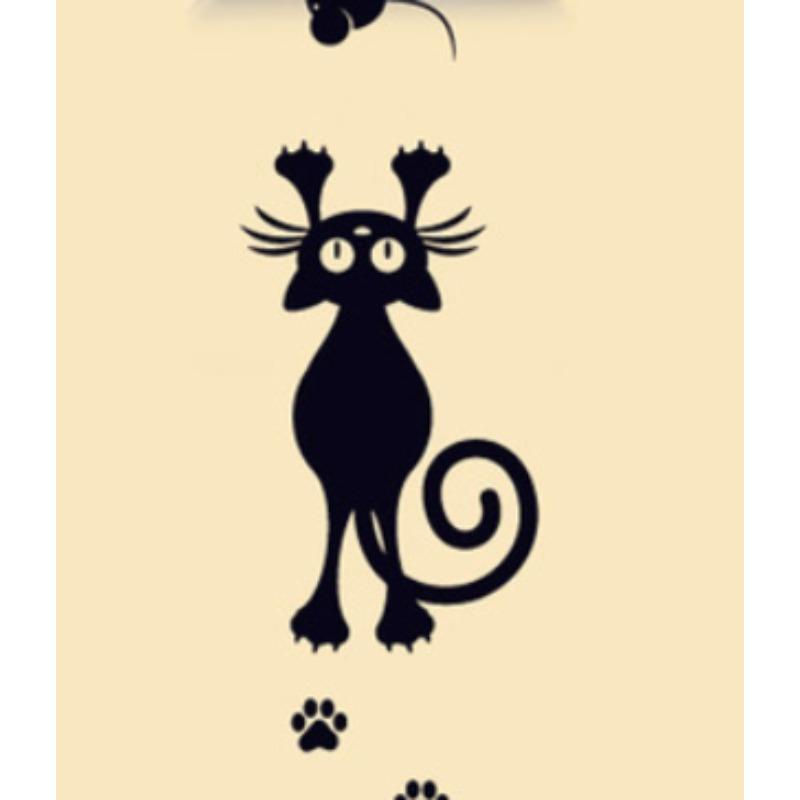1pcs Cartoon Creative Cat Butterfly Silhouette Bedroom Living Room Light Switch Stickers Decorative Wall Stickers Self-adhesive