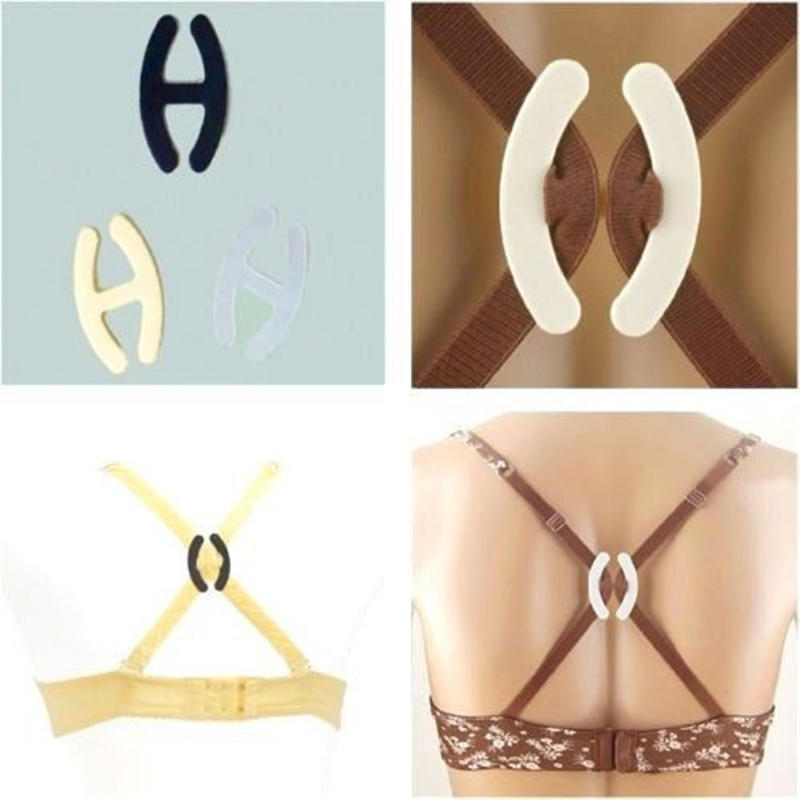 4Pcs/Set Invisible Bra Buckle Clip Adjustable H Shaped Bra Buckles That Push Up Control Useful Buttons For Women's Lingerie & Underwear Accessories