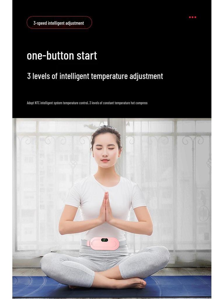 Warm Uterus Support Belt: Vibration Massage & Heat Therapy for Abdomen and Back