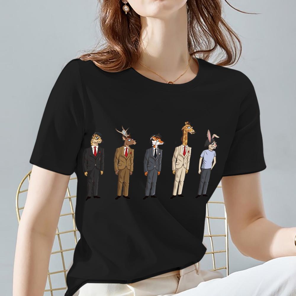 Women's T-shirt Hayao Miyazaki Totoro Pattern Tee Classic Black All-match Animal Printed Series Short Sleeve Tops Ladies Clothes