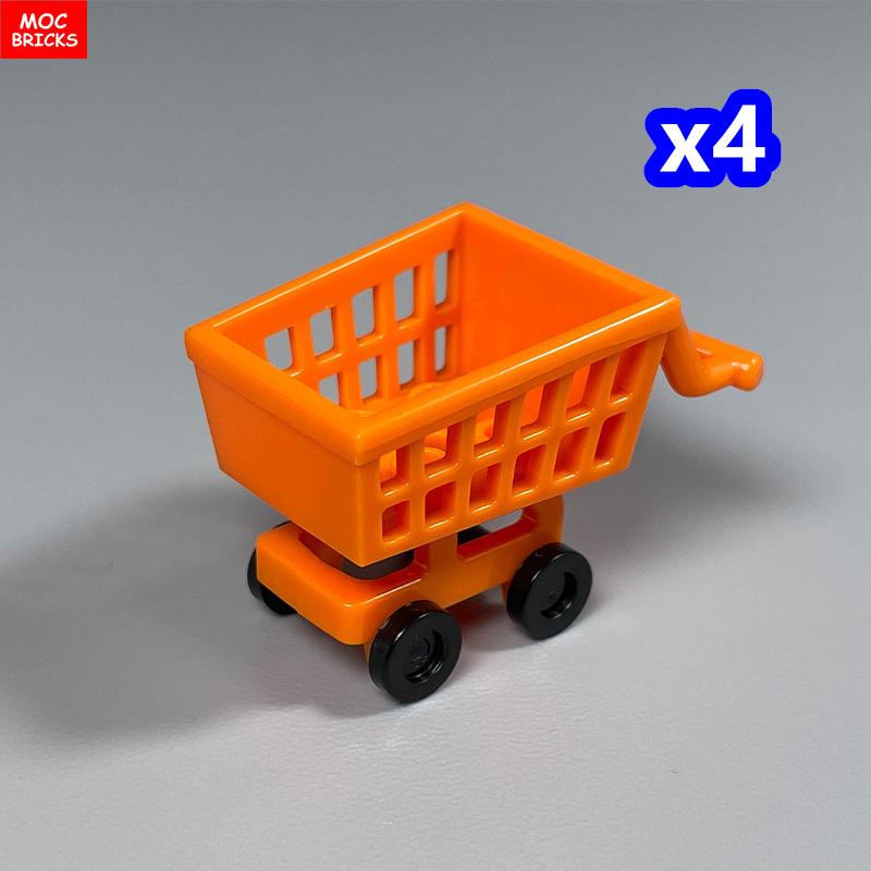 MOC Bricks Container Series Display Box Bucket Basin Pot Pack Basket Attachments Assembled Constructing Blocks Playthings Children Gift