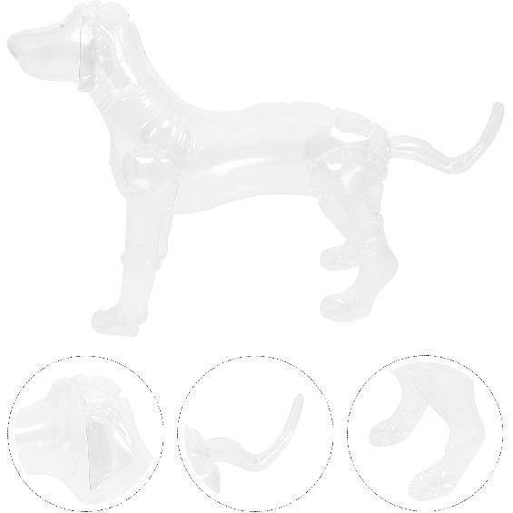3pcs Inflatable Dog Mannequin Display Stand for Pet Clothing, PVC Dog Model Shop Display Pet Store for Home Store Use