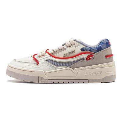 Li Ning 001 Btc Všestranné Pohodlné Lehké Ležérní Protiskluzové Odolné proti opotřebení Skate Boty Dámské tenisky Šedé AGCU036-5