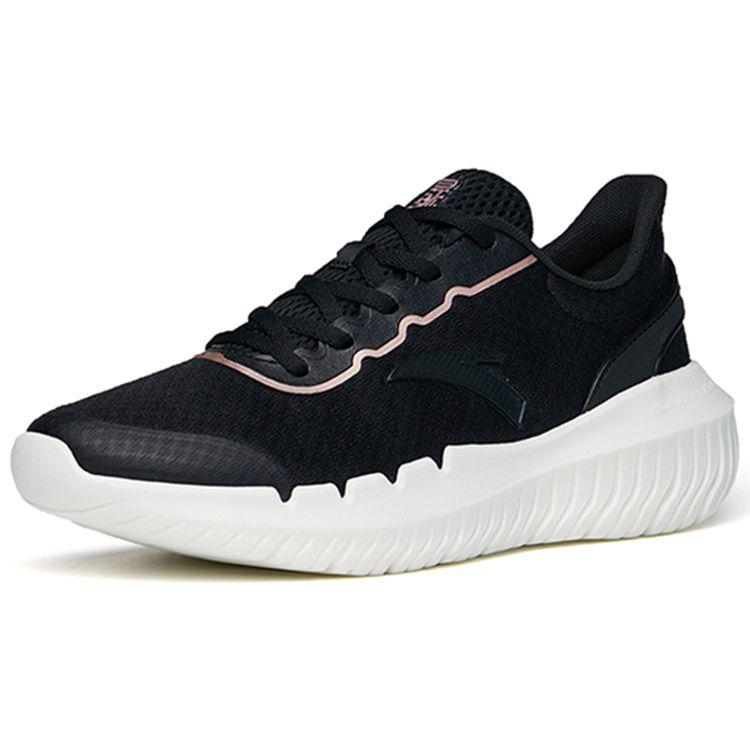 Anta Training Series Fabric Shock Absorption Non-Slip Wear-Resistant Breathable Low-Top Training Shoes Women Sneakers Black 122227702-1