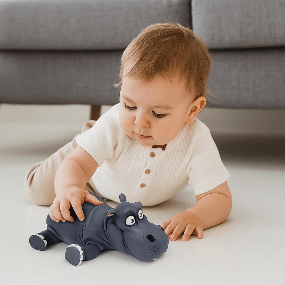 Creative Design Simulation Hippopotamus Model toy Cute Style 3D Printing Home Ornament  Gift Giving