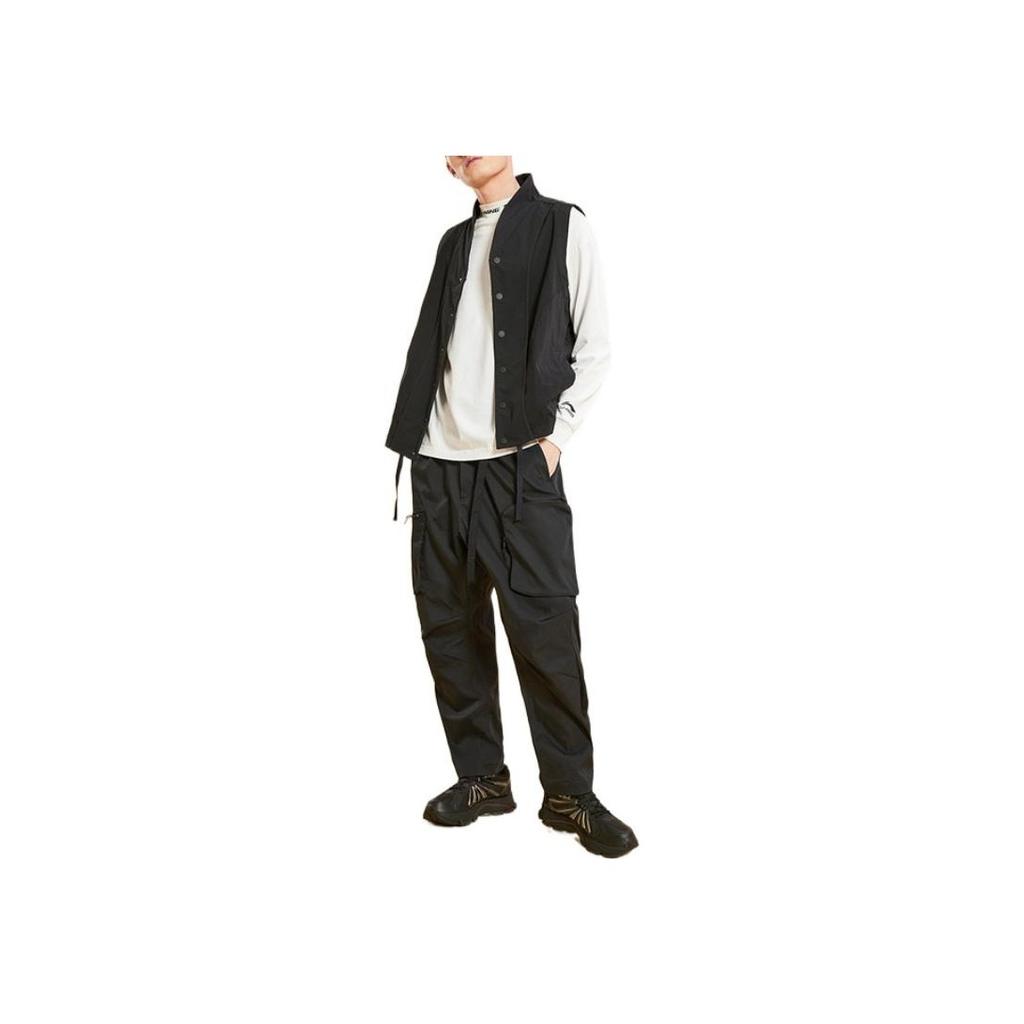 Li Ning Plain Loose Casual Pants Men Bottoms Black AKXQ517-1