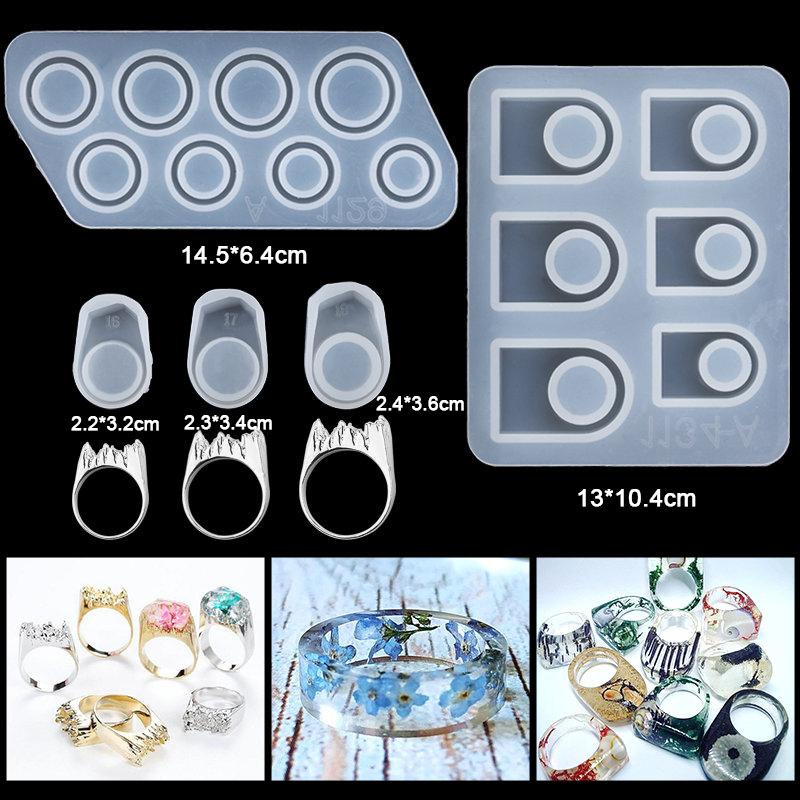 Epoxy Casting Molds Set Silicone UV Casting Tools Kits Resin Casting Molds For Jewelry Making DIY Earring Findings 16 Styles