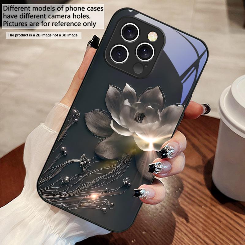 Misty and Gentle Flowers For iPhone 17 Air 16 E 15 14 13 Plus 12 Mini 11 17 Pro Max XR Xs Max 16E 7 8 Tempered Glass Phone Case