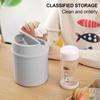 Mini Waste Bin With Lid Desktop Garbage Basket Table Roll Swing Lid For Household Desktop Office Garbage Organizer