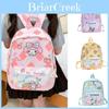 Adorable Cartoon Nylon Backpack For Kids With Cute Anime Characters And Fun Design