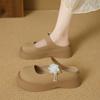 In the evening, the thick-soled super fire pedal Mary Jane bag head half slippers women's summer wear 2025 new popular cool slippers