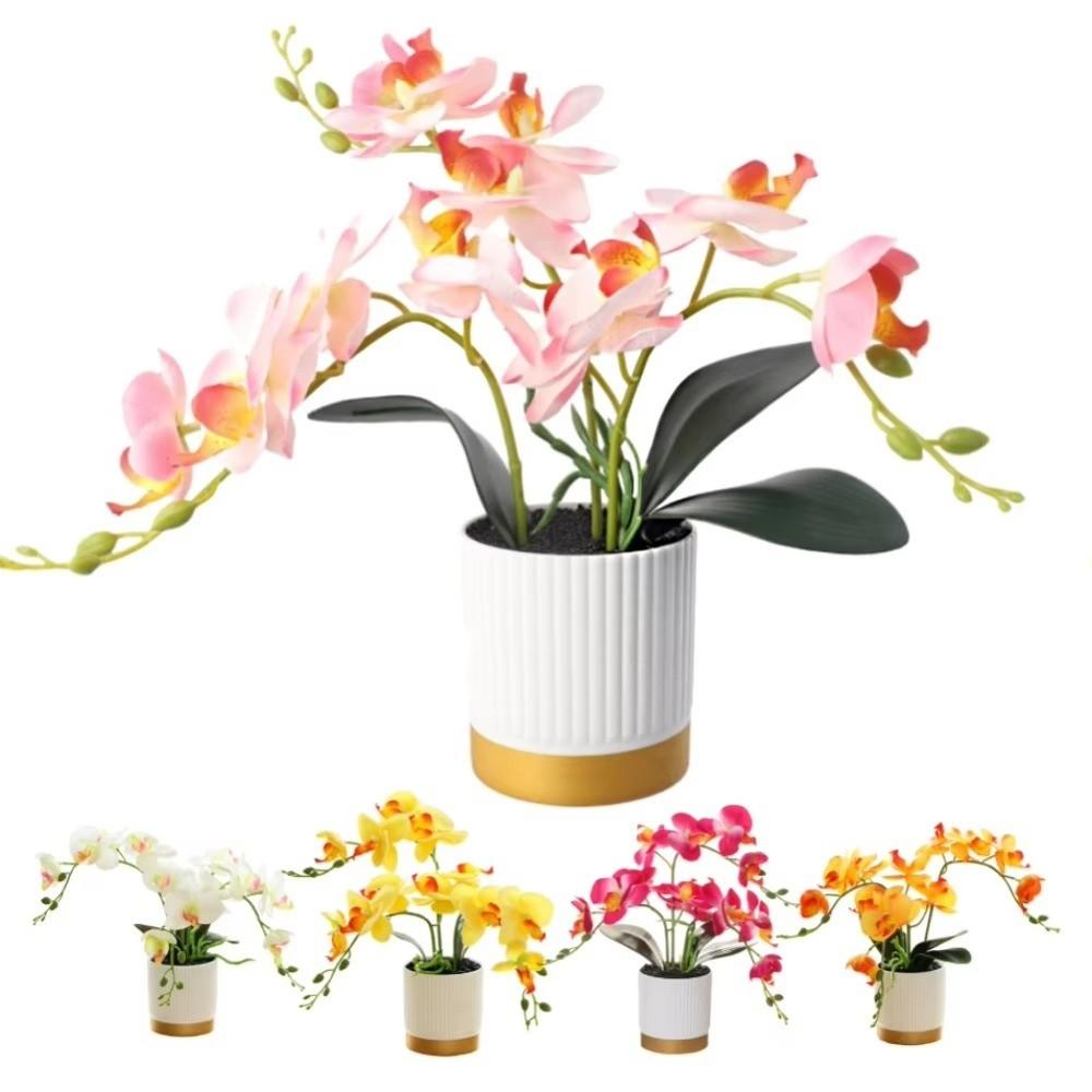 Fiori di Phalaenopsis Fiori Artificiali Bonsai Simulato Orchidea Nuova Falsa Phalaenopsis