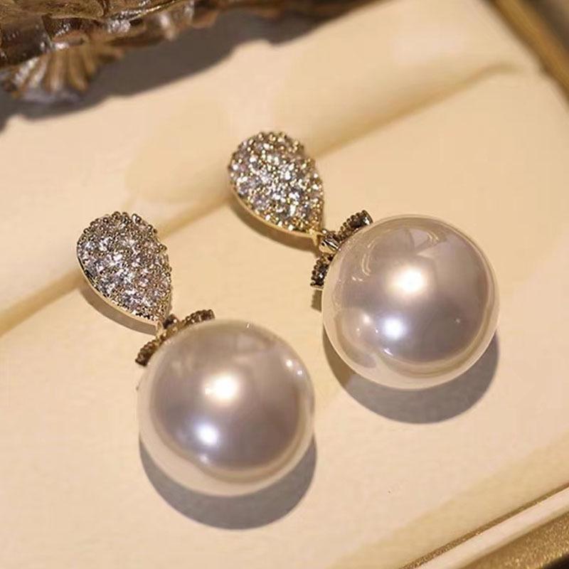 Silver Needle Pearl Flower Tassel Earrings - Women's Trendy All-Match Jewelry