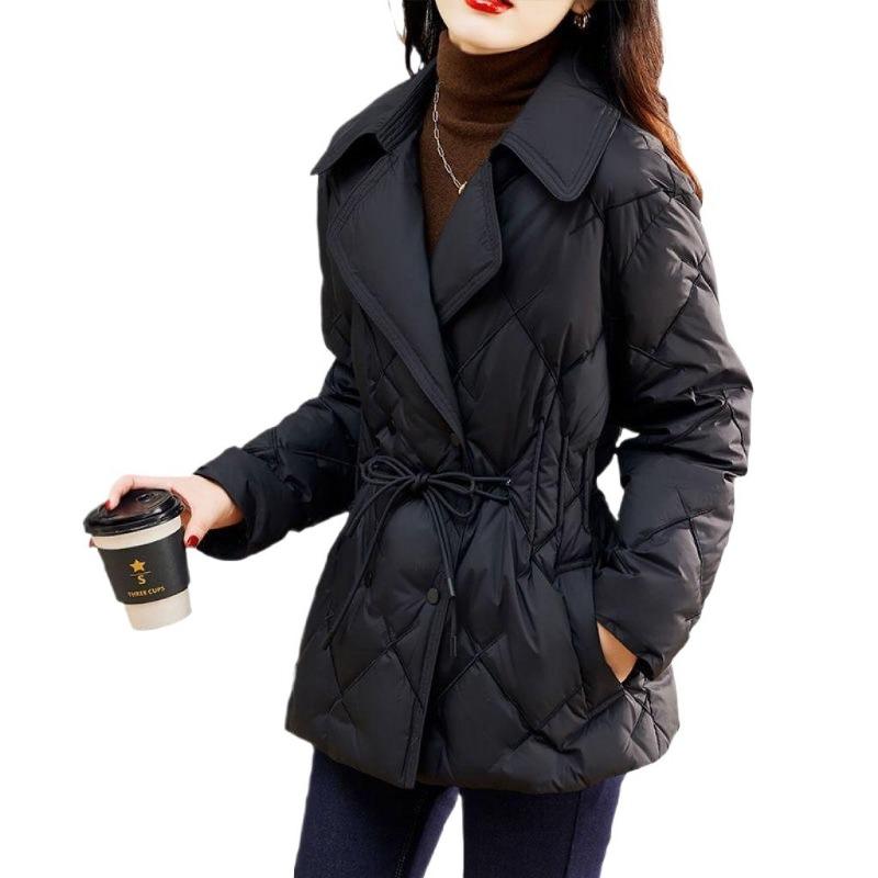 New suit collar waist light down cotton clothes women's short small winter jacket slim cotton clothes
