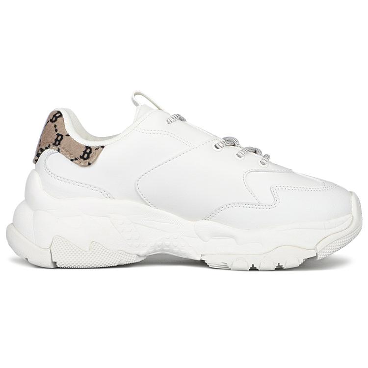 New MLB Big Ball Chunky Cushioning Anti Slip And Wear Resistant Low Top Chunky Sneakers Unisex White 3ASHCM11N-43BGD