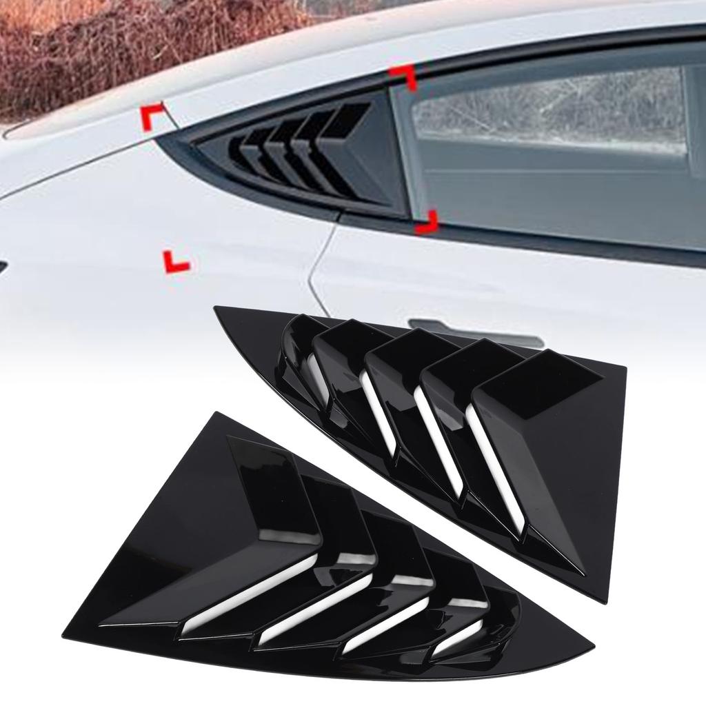 2Pcs Car Rear Window Shutter Cover Trim Stylish Look Window Louver Side Vent Trim Replacement for     2023 and Later