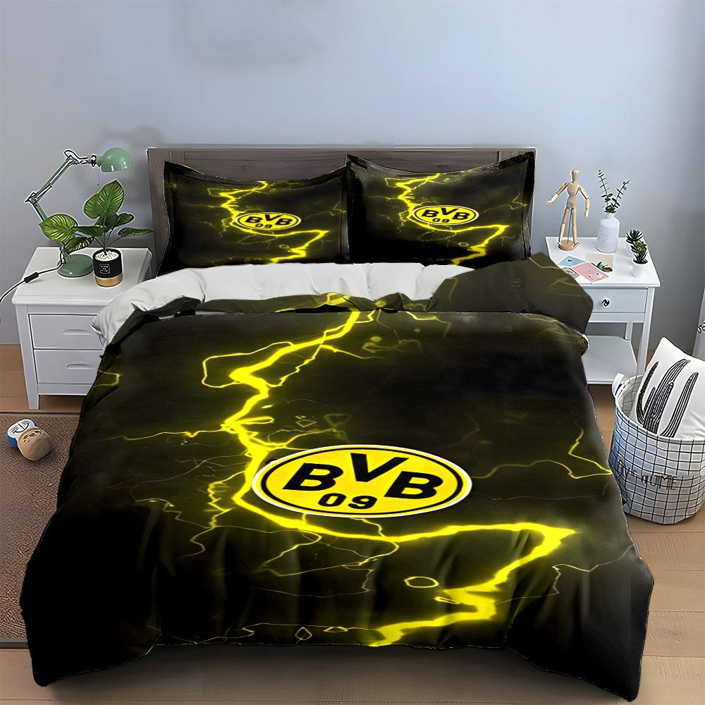 Yellow lightning, BVB logo. Bedding sets Duvet cover sets Duvet covers Pillowcases(1 * Duvet Cover 2 * Pillowcases without duvet insert)