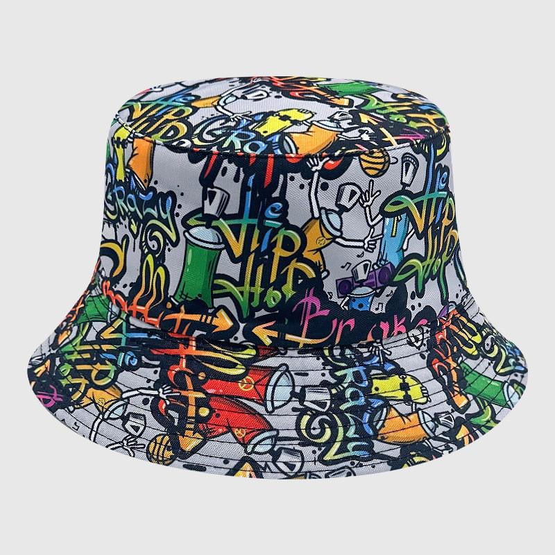 Dye Fisherman Tie Hat Uv Protection Assorted Colors Print Butterfly Cat Cap Leaf