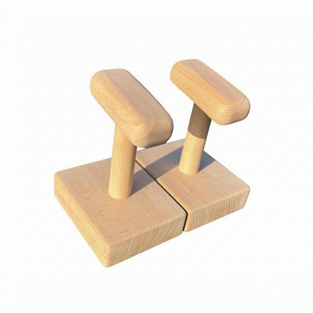 Barra Push-up In Legno Joint Friendly Bois Robuste Handstand Bars Compact